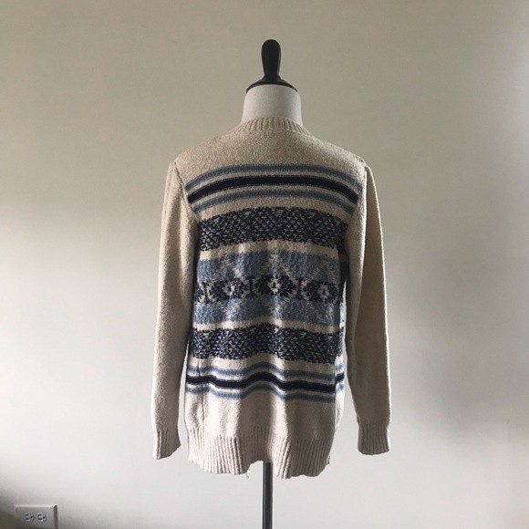 St. John's Bay Drape Aztec Fringe Open Front Cardigan - Size Small - Picture 8 of 9